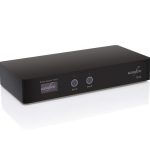 Audioflow 2-Way Smart Speaker Switch front view of unit showing two zones (A and B)