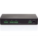 Audioflow 2-way smart speaker switch - view of back of unit showing connections