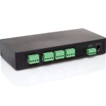 Audioflow 3-way smart speaker switch - view of back of unit showing connections