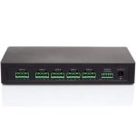 Audioflow 4-way smart speaker switch - view of back of unit showing connections