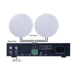 Beale Street 50W 2 Channel Amplifier (BA251) - shown as a diagram showing how two audio speakers can be connected