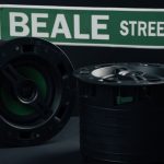 Beale Street Dual Voice Black Series - showing two speakers in front of a Beale Street sign