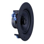 Beale Street Basics IC6-BSC in-ceiling speaker with side view with no grill showing components of the speaker..