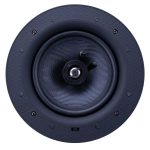 Beale Street Basics IC6-BSC in-ceiling speaker with front view with no grill showing components of the speaker..