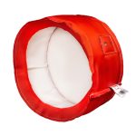 FireTopper Pro II - Acoustic Speaker FireHood - view of firehood standing on end with a view inside the hood.