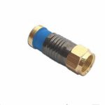Kelpie compression F connector shown from the side