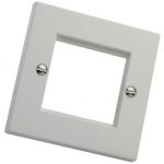 Single gang keystone wall plate show from the front.