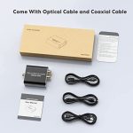 DAC Converter showing packaging optical and coaxial cable included