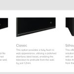 Infographic showing the Aquavision frame types available.