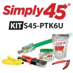 S45 Cat5e/6 UTP Starter Kit- showing the 5 items included in the kit