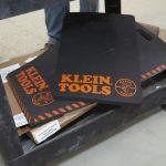 KLEIN TOOLS Tradesman Pro Standard Kneeling Pad on top of the large size kneeling pad.