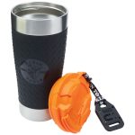 KLEIN TOOLS Tradesman Tumbler - tumbler with lid removed - lid next to tumbler.