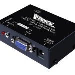VGA over Cat5e Cat6 Extender with Audio 500 ft (280544) showing receiver unit from the front at an angle.
