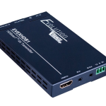 Vanco Evolution HDBaseT™ Slim Extender EVEXHDB1 Transmitter showing connections.