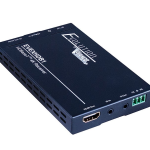 Vanco Evolution HDBaseT™ Slim Extender EVEXHDB1 receiver showing connections.