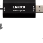 Vanco HDMI-USB Capture - showing a view of the op of the unit with USB connection shown