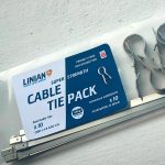 LINIAN Cable Tie Pack packaging - superclip version showing pack besides two superclips