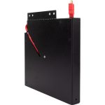 FSR Low Profile HDMI Cable Retractor - showing cable retractor from the side at an angle with red cable.