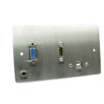 Projector Faceplate - front view showing connections