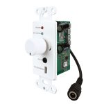 Pulse Audio 2 Channel In-Wall Wi-Fi Streaming Amplifier (PA230SWA) - unit shown from the front at an angle showing controls at front and circuit board behind.