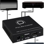 Pulse Audio HDMI® Audio Extractor with Dolby/DTS Downmixing (PA4KAE-DD) - infographic showing how the unit fits in the system.