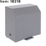 Smart-Way Raceway Wall Feed Box - Showing low profile aluminium finish wall feed box