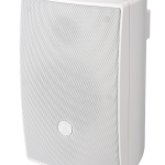 Wharfedale Pro I Series i6 i6T i8 i8T speaker in white shown from the front at an angle.