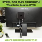 HIDEit Apple TV 4K 3rd Generation Wall Mount - Showing the mount attached behind a screen.