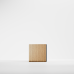 SOWA Live 6" Wireless PA Speaker - showing unit from the side showing the birch and ash veneer casing.