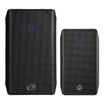 Wharfedale Pro Typhon Speaker series showing two units from the front, Typhon AX15 and Typhon AX8