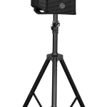 Wharfedale Pro Typhon Speaker shown mounted on a Wharfedale Pro Tripod stand.