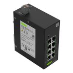 WAGO Eco Industrial Ethernet Switches10-100Base-TX 5-Port unit shown from the front / side at an angle.