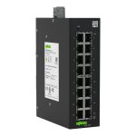 WAGO Eco Industrial Ethernet Switches1000Base-T 16-Port extended temp unit shown from the front at an angle.