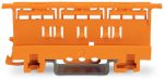 WAGO Mounting Carrier 4mm in Orange shown from the front.
