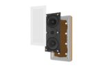 Garvan Luna In-Wall Speaker KR316 Speaker showing three parts of speaker cover, speaker and plasterboard and wall backbox
