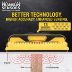 ProSensor M210 Stud Finder infographic with wording 'Better Technology. Hgher Accuracy. Enhanced Sensing.'