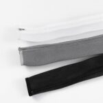 BOSSCOM Cable Sock with Zip showing three colours available: Black, Grey and White and the zip fastening at the bottom.