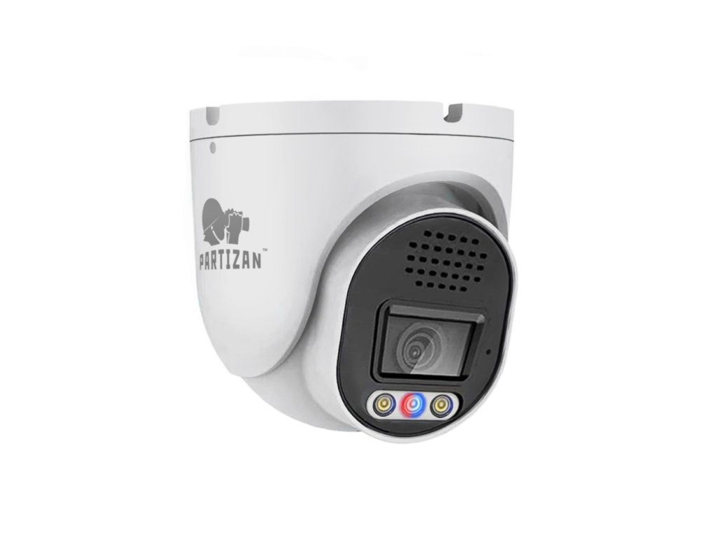 Partizan 5Mp fix focus IP camera IPD-5SP-IR SDM FADA Cloud camera shown at an angled front view.