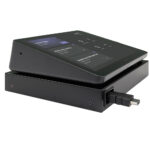 FSR Cable Pilot Retractor - showing HDMI CPRT-10 unit situated under a touch pad control system from the side at an angle.