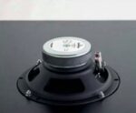 Sound Quadra false ceiling speaker shown from above - with speaker back mounted into the panel.