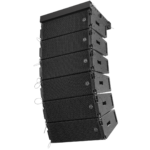 Wharfedale Pro Line Array System XLA Series XLA-308 showing a series of six units mounted in a fly frame.
