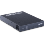 Wharfedale Pro QI 125.4 4-Channel Fixed installation Amplifier shown from the front at an angle