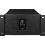 Wharfedale Pro Quad Industrial Sub Series showing QI Sub 12 from the back with brackets attached.