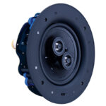 Beale Street In-Ceiling 6.5″ Dual Tweeter Speaker shown from the side at an angle