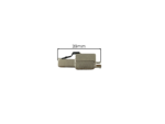 CobiCabling CAT6A field termination plug (C27-1001) shown from the side showing product dimensions - 39mm/